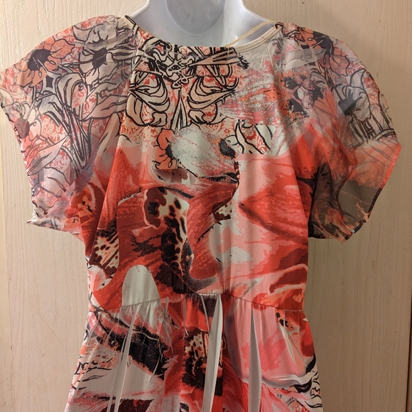 One World Floral Blouse NWOT Sz Med - Picture 8 of 12